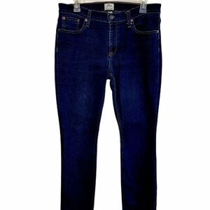 J. CREW Matchstick Jeans size 29 Straight Stretch Denim Darkee Wash EUC